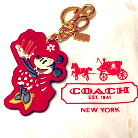Disney X Coach Minnie Mouse Bag charm NWT - Picture 6 of 7